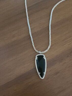 Kendra Scott Black Arrow Pendant Necklace